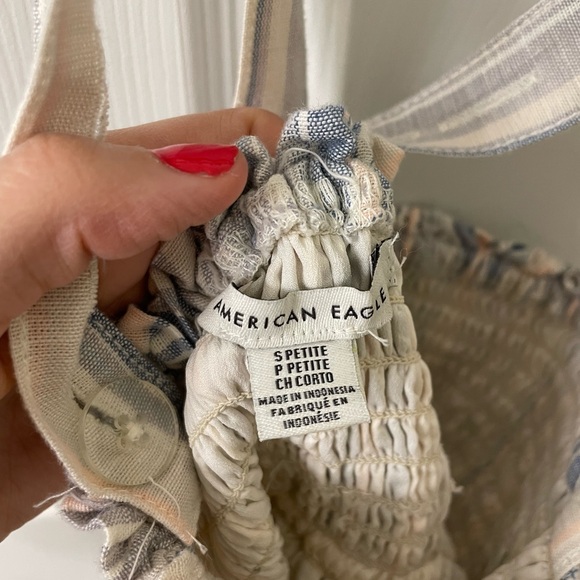 American Eagle outfitters smocked mini dress with a crisscross back. Size small. - Picture 11 of 12